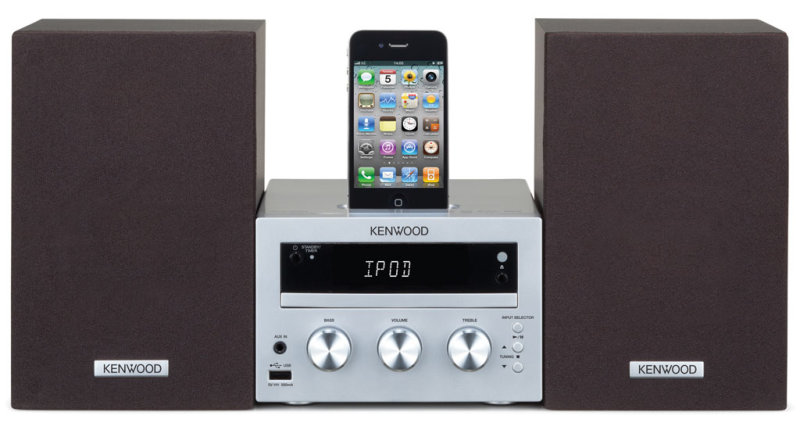 Kenwood M 616DV S Silber DVD CD IPhone Mikro Anlage Kompaktanlage Set